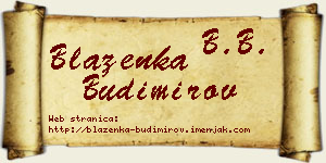 Blaženka Budimirov vizit kartica